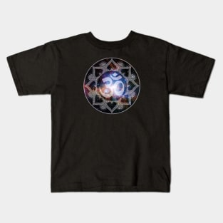 Cosmic Om Mandala Kids T-Shirt